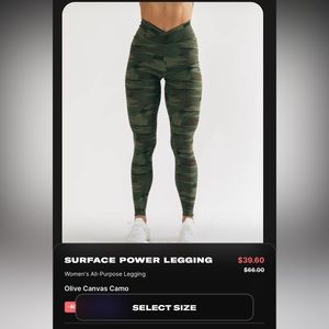 Alphalete surface leggings green Camo